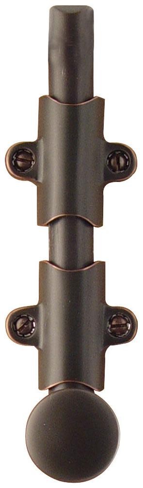 Emtek 8511 6’’ Solid Brass Surface Bolt with Strikes and Screws Oil Rubbed Bronze - *Tools Hardware & Misc