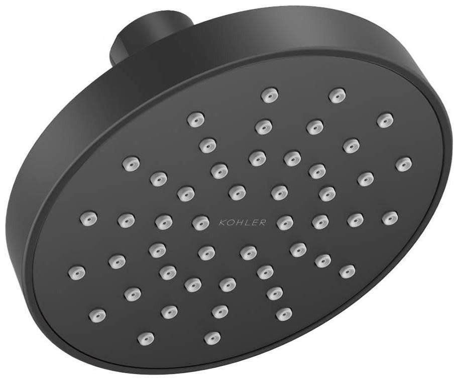 KOHLER K-33641-G-BL Elate® Single-Function Showerhead, 1.75 GPM, Powerful Flow Shower Head, Easy Maintenance, Sleek Design, Matte Black