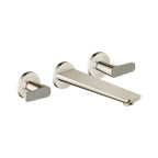 Axor 49483 Citterio C Two Handle Wall Mounted Tub Filler with Cubic Cut Handle - Less Rough in Polished Nickel Faucet Tub Filler Double Handle