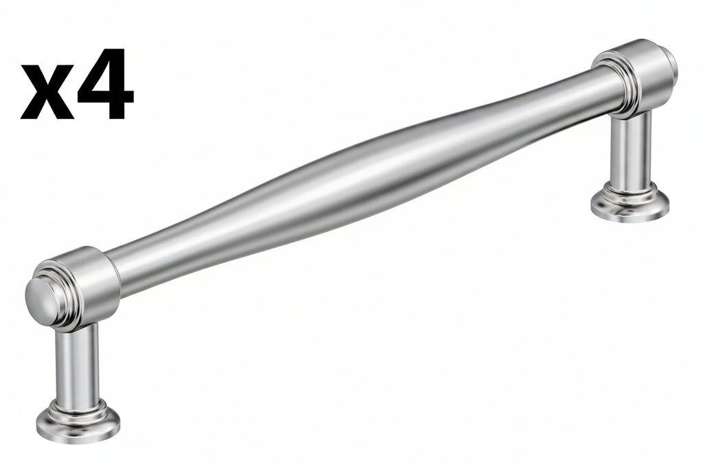 4 x Amerock BP37724 Enlivity 6-5/16 Inch Center to Center Bar Cabinet Pull Polished Chrome