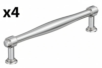 4 x Amerock BP37724 Enlivity 6-5/16 Inch Center to Center Bar Cabinet Pull Polished Chrome