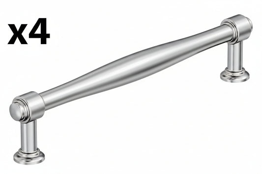 4 x Amerock BP37724 Enlivity 6-5/16 Inch Center to Center Bar Cabinet Pull Polished Chrome