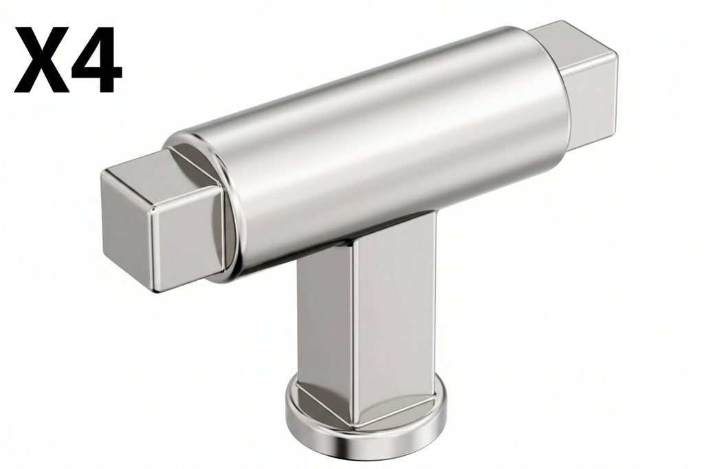 4 x Amerock Balon 2 Inch (51mm) Length Polished Nickel Cabinet Knob