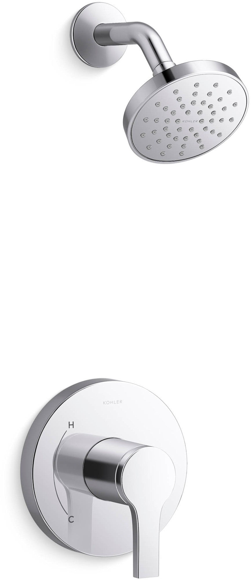 Kohler Elate 1-Handle Shower Trim Kit with 1.75 Gpm in Polished Chrome(Valve Not Included)