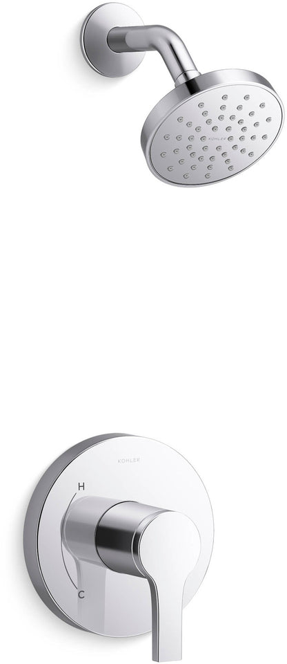 Kohler Elate 1-Handle Shower Trim Kit with 1.75 Gpm in Polished Chrome(Valve Not Included)