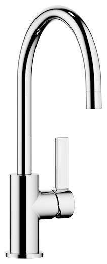 Dornbracht 33805875 Tara Ultra 1.5 GPM Single Hole Bar Faucet with Swivel Spout and Mounting Hardware Brushed Chrome Faucet Bar Single Handle