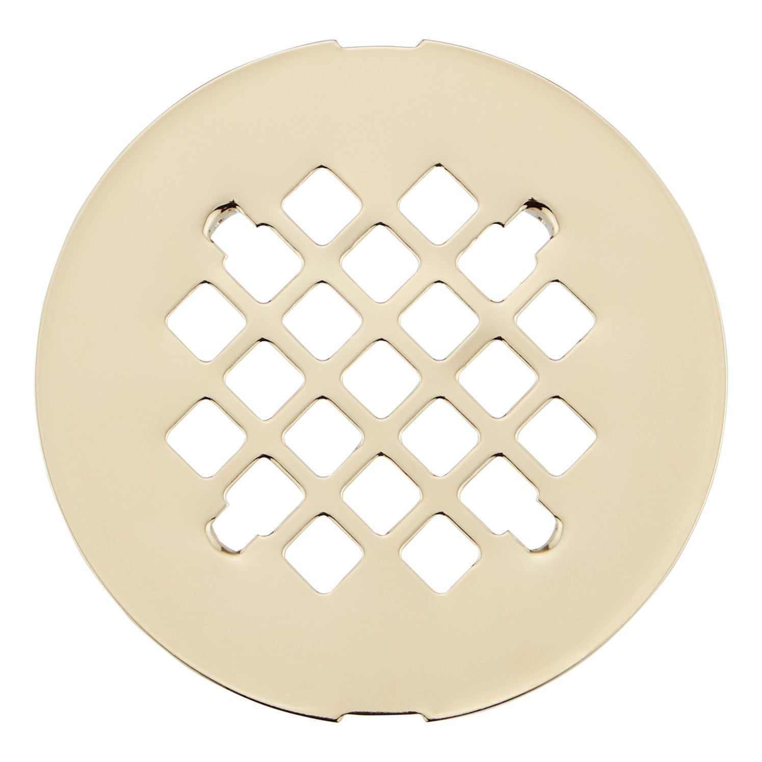 Signature Hardware 932343 FundamentALL 4-1/2" Round Snap-in Shower Drain Cover - Polished Brass