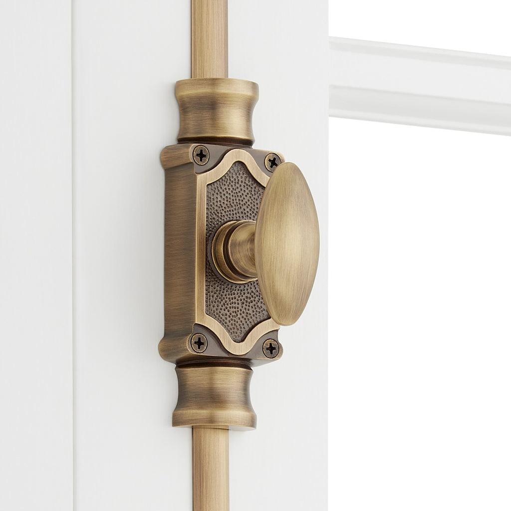Signature Hardware 955210-1.5 Corabel 24 Inch Tall Cabinet Cremone Security Bolt Antique Brass