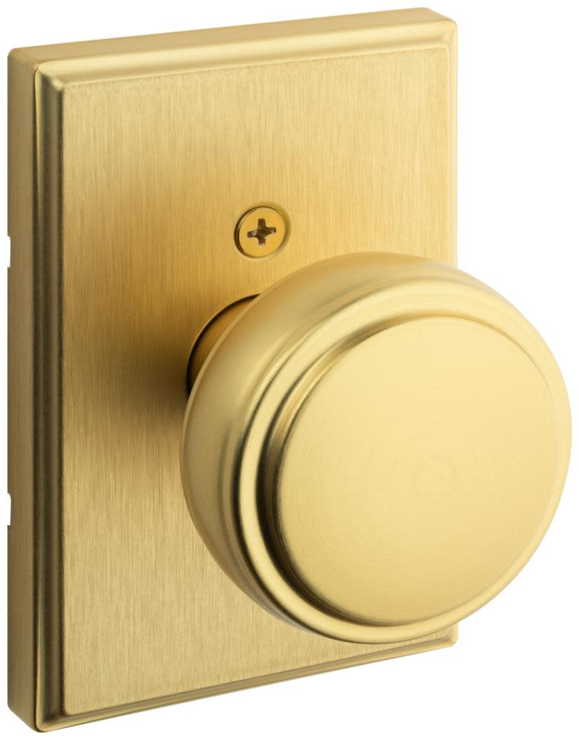 Kwikset 788Soktrct Sora Non-Turning One-Sided Dummy Door Knob - Brass