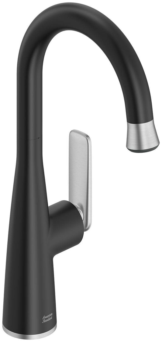 American Standard 104.827 Aspirations 1.8 GPM Single Hole Pull Down Bar Faucet Matte Black / Stainless Steel