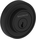 Baldwin DC.RRD Recessed Round Solid Brass Double Cylinder Keyed Entry Deadbolt from the Reserve Collection Satin Black Door Hardware Deadbolts Keyed
