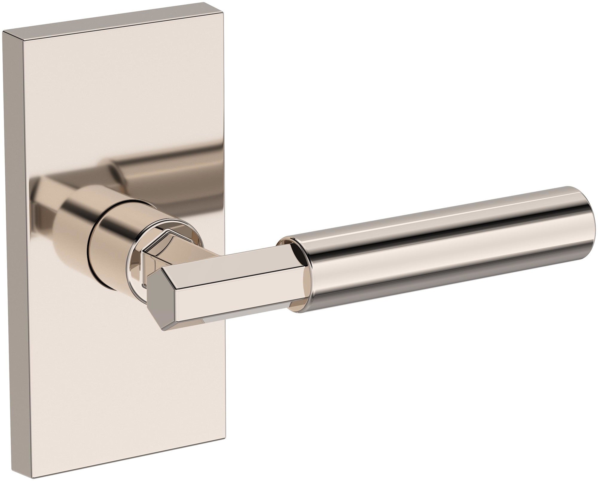 Baldwin FD.RID.R.CFR Riddling Non-Turning Two-Sided Dummy Door Lever Set with Contemporary 5’’ Rose from the Reserve