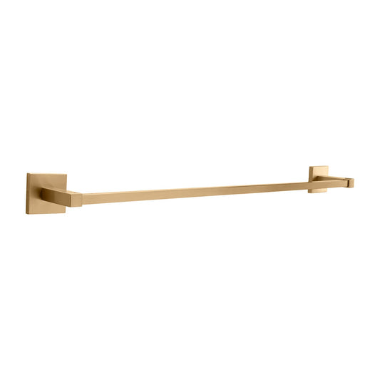 Hickory Hardware H079296 Skylight 26-3/16" Wide Modern Square Single Bathroom Towel Bar Champagne Bronze