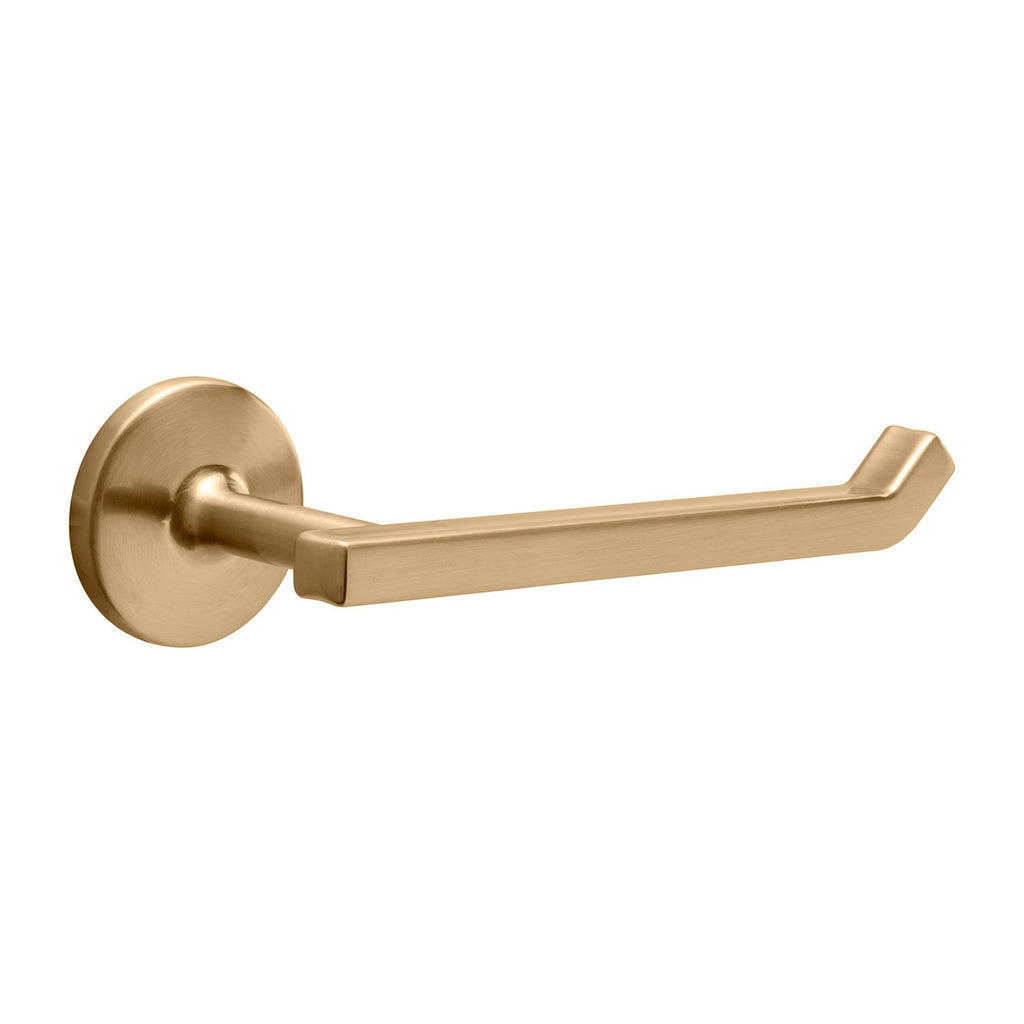 Hickory Hardware H079325 Woodward 7-1/4" Wall Mounted Contemporary Single Arm Slide on Hook Toilet Paper Holder Champagne Bronze