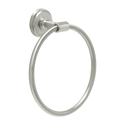 Hickory Hardware H079278 Piper 6-1/2" Wall Mounted Bathroom Kitchen Towel Ring Satin Nickel