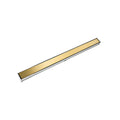 Infinity Drain S-SDAS 6536 36" S-Stainless Steel Series Complete Kit with 2-1/2" Solid Grate Polished Gold Showers Shower Drains Linear Drains