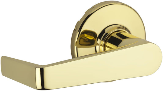 Kwikset 721KNL Kingston Grade 2 Passage Door Lever Set Polished Brass