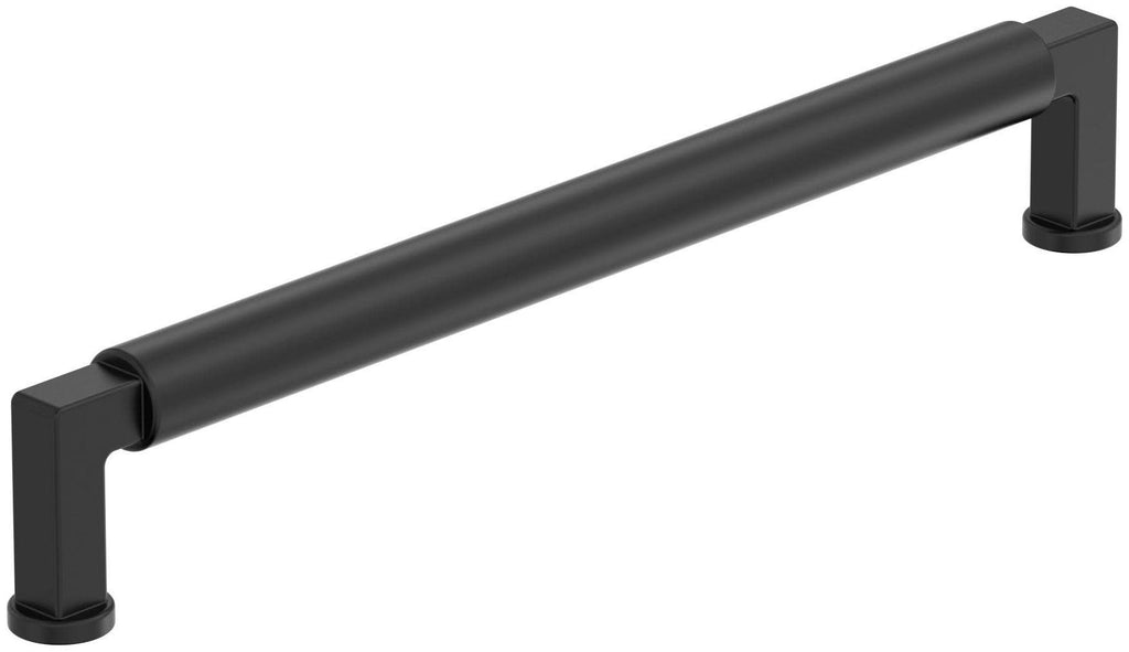Amerock Balon 7-9/16 inch (192 mm) Center-to-Center Matte Black Cabinet Pull, BP37486MB