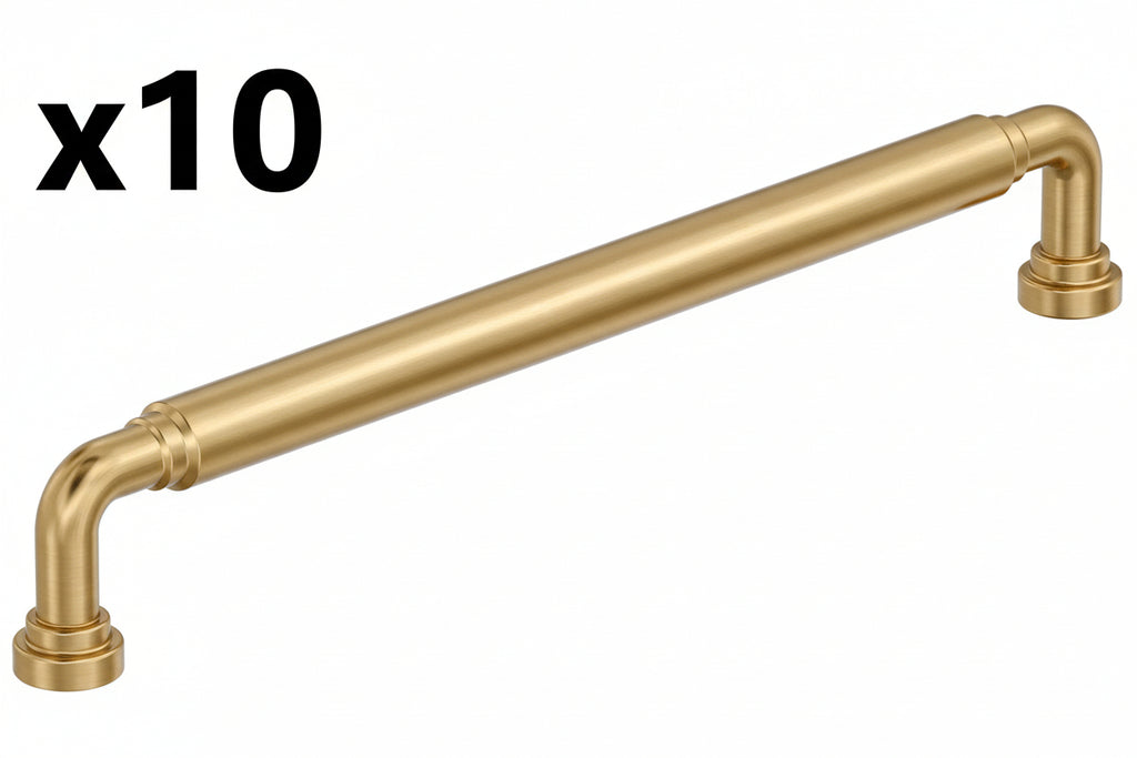 8 x Coble 8-13/16 in. (224mm) Center-to-Center Champagne Bronze Arch Cabinet Pull