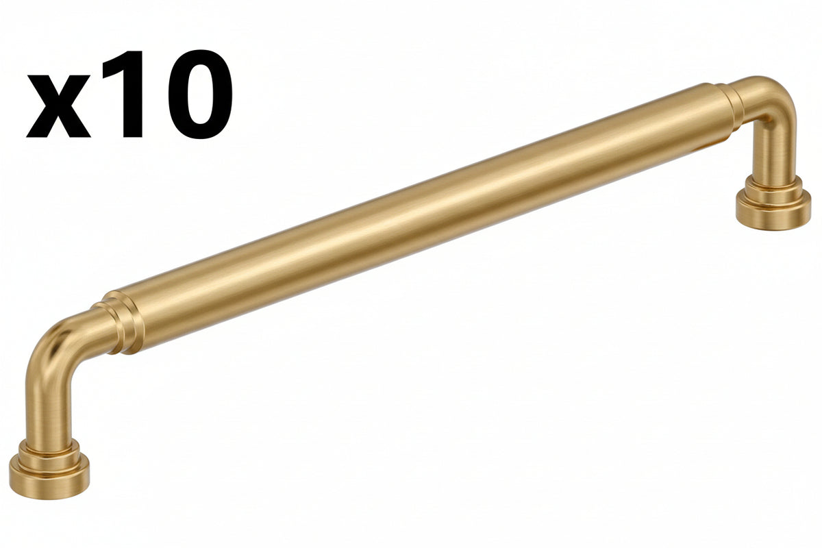 8 x Coble 8-13/16 in. (224mm) Center-to-Center Champagne Bronze Arch Cabinet Pull
