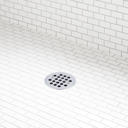 Signature Hardware 955227 FundamentALL 4-1/2" Round Shower Drain Chrome Showers Shower Drains Standard Drains