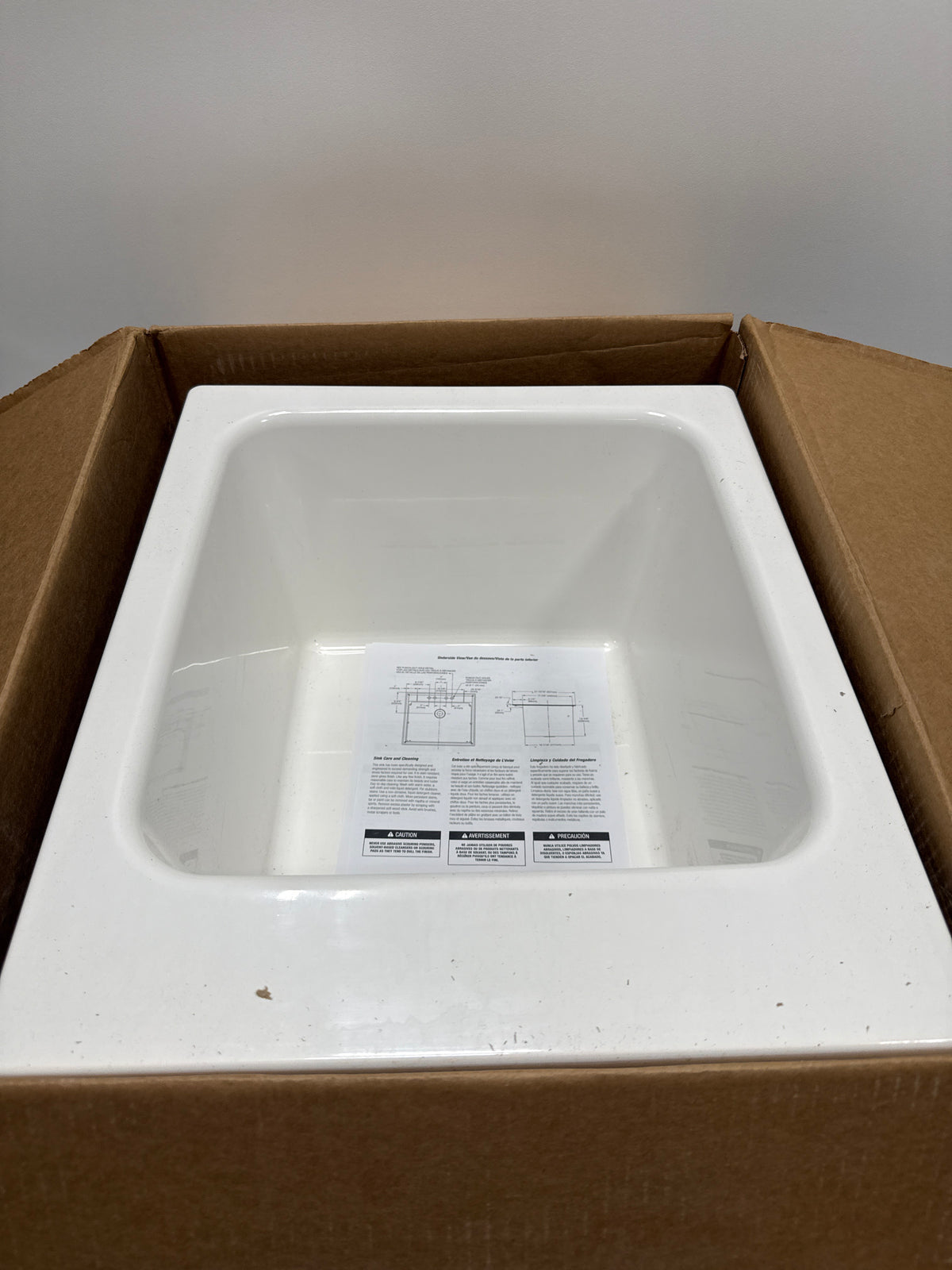 PROFLO PFLT1720D 20" Drop In Single Basin SMC Laundry Sink - White