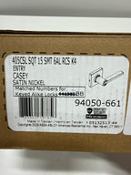 Kwikset Casey Square Keyed Entry Lever Doorknob with Smartkey Satin Nickel - *Tools Hardware & Misc