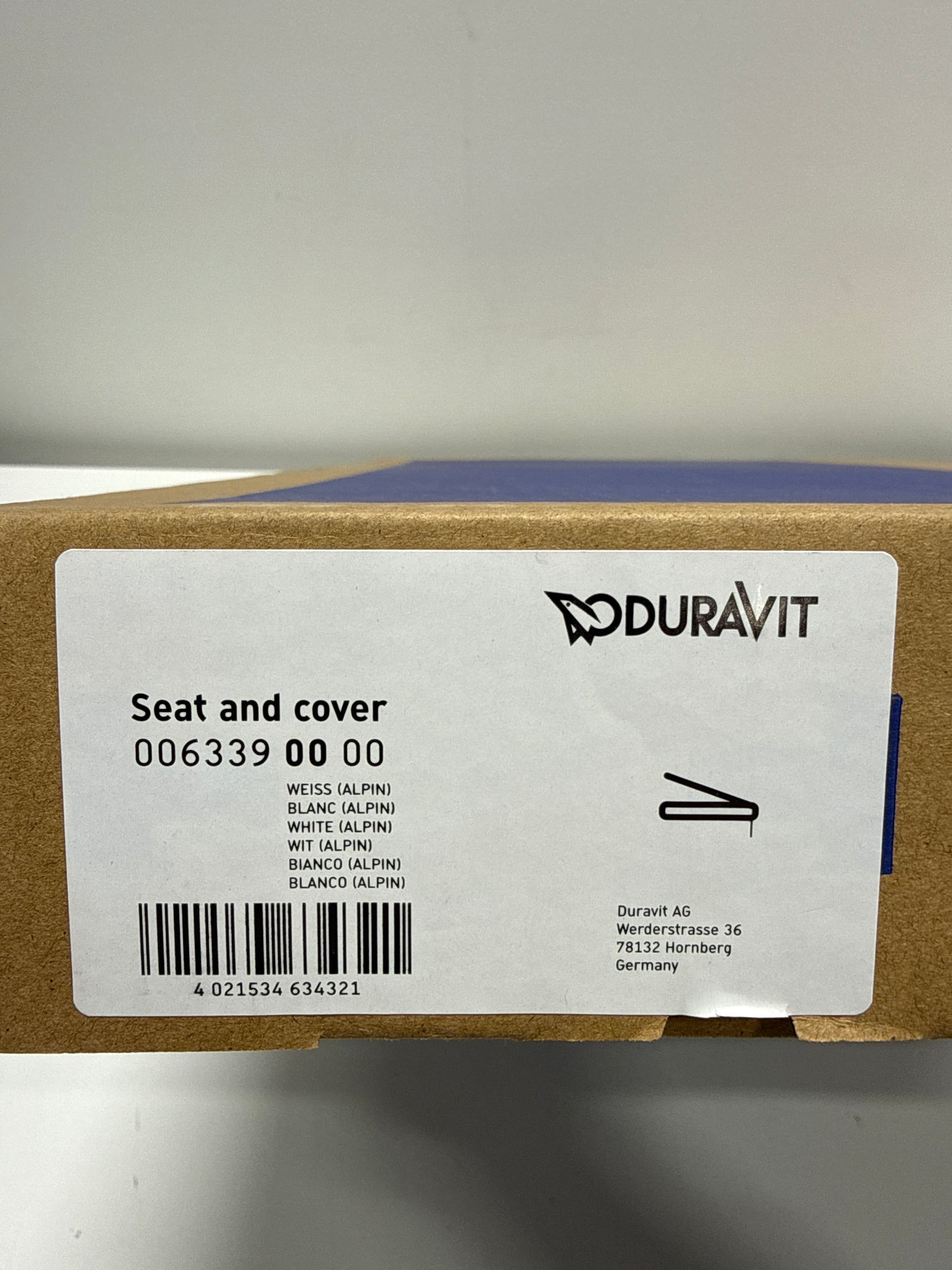 Duravit 0063390000 Starck 3 Elongated Closed-Front Toilet Seat with Soft Close Accessory White