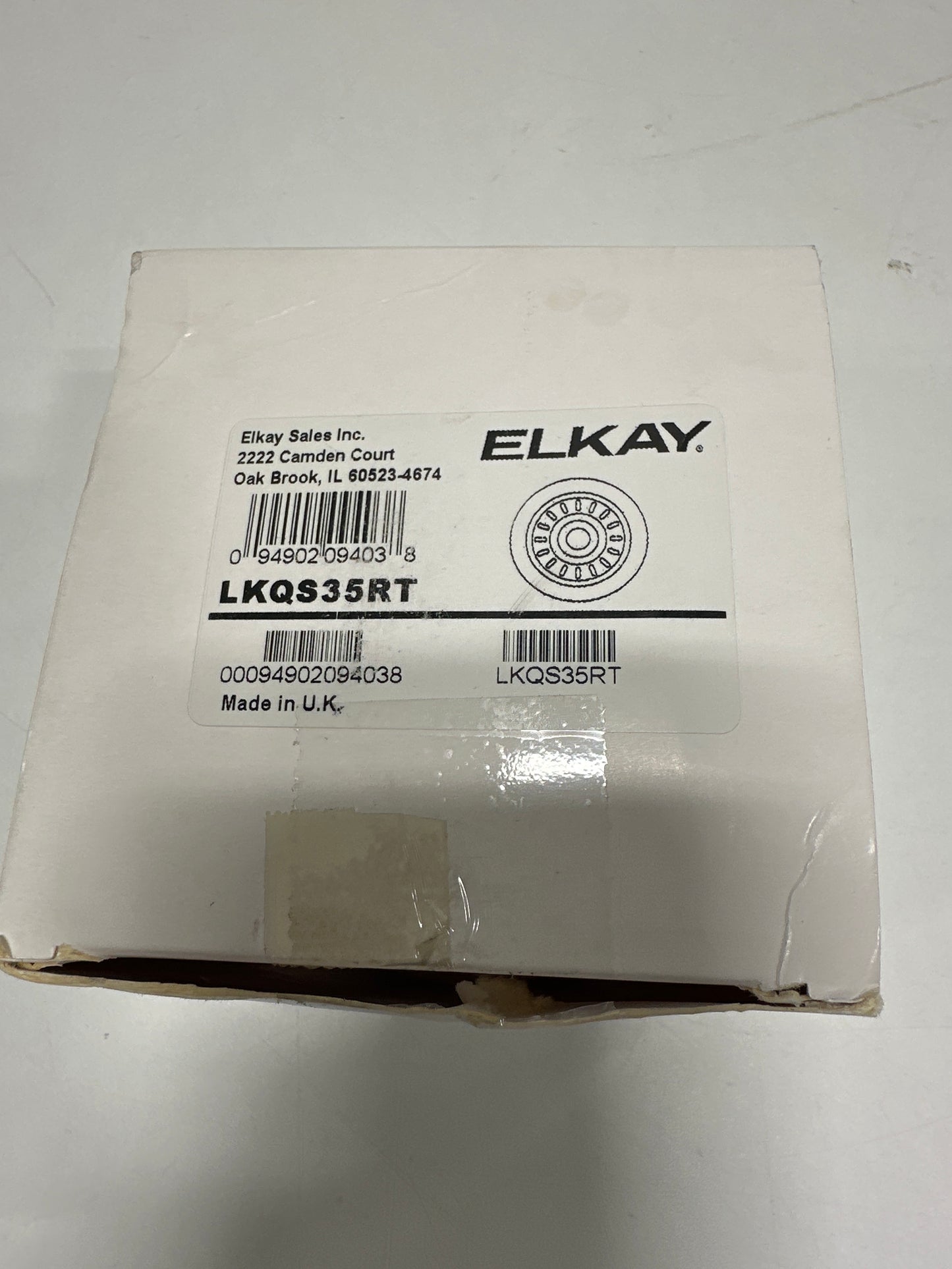 Elkay LKQS35RT Polymer Drain Fitting Removable Strainer and Rubber Stopper Ricotta