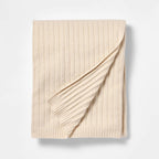 50’’x60’’ Casual Mixed Rib Throw Blanket Beige - Threshold™ Designed with Studio McGee - *Bedding