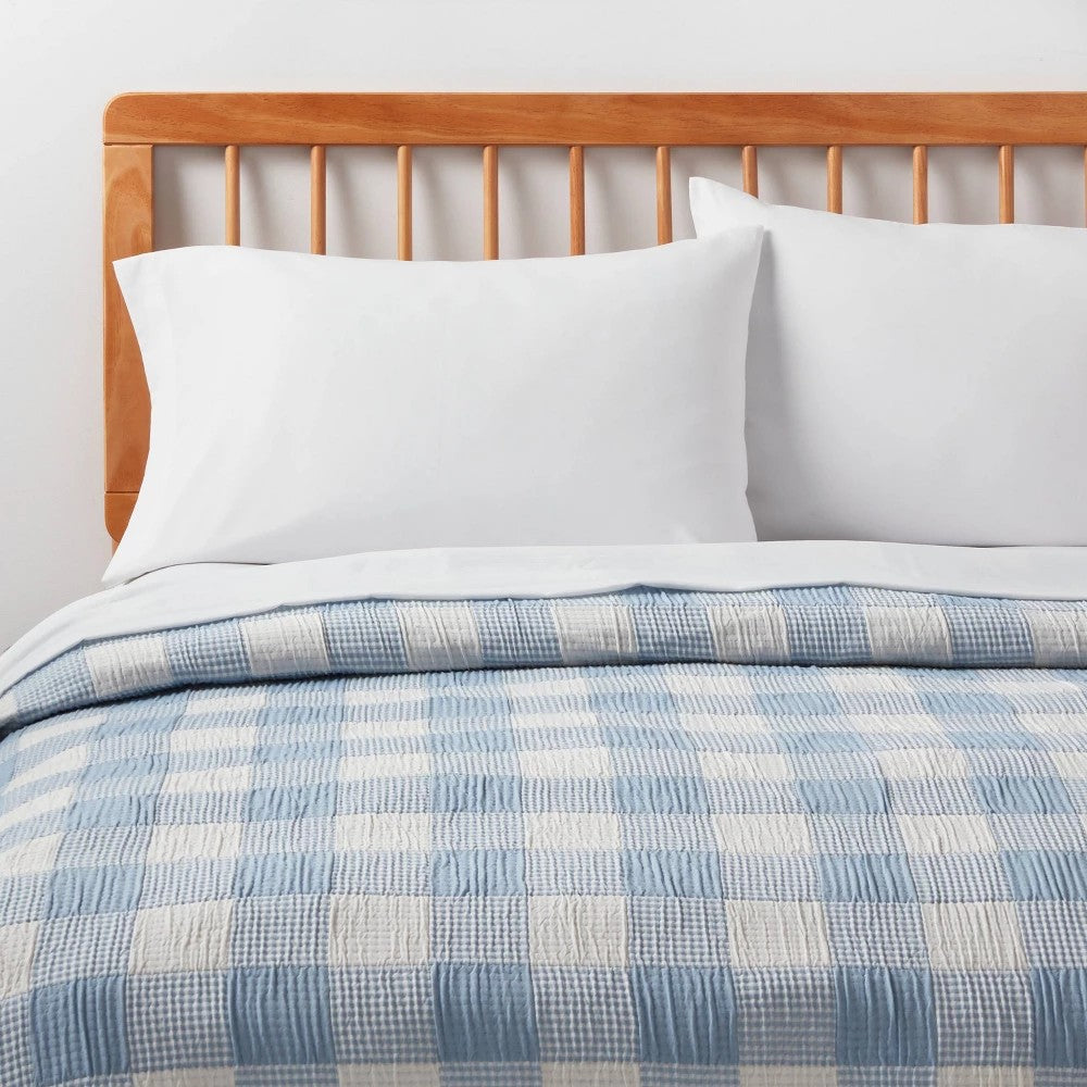 Full/Queen Matelasse Quilt Light Blue - Room Essentials™ - *Bedding