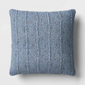 Square Marled Knit Pillow Light Blue - Threshold - *Home Decor & Curtains