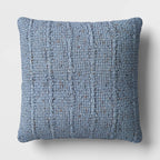 Square Marled Knit Pillow Light Blue - Threshold - *Home Decor & Curtains