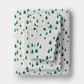 King Christmas Holiday Flannel Sheet Set Tree Scene - Wondershop - *Bedding