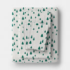 King Christmas Holiday Flannel Sheet Set Tree Scene - Wondershop - *Bedding