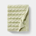 50’’x60’’ Twisted Cable Throw Blanket Green and Cream - Threshold™ Designed with Studio McGee - *Bedding