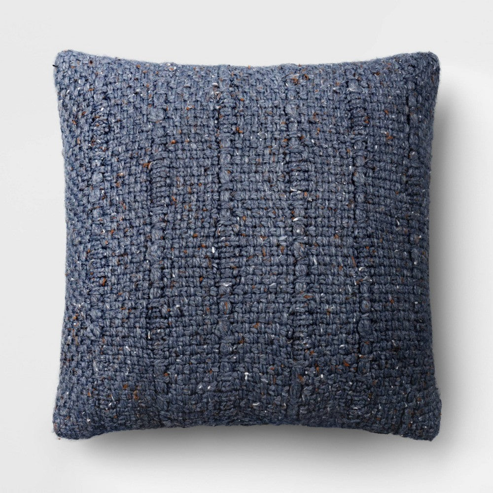 Square Marled Knit Pillow Gray Blue - Threshold - *Home Decor & Curtains