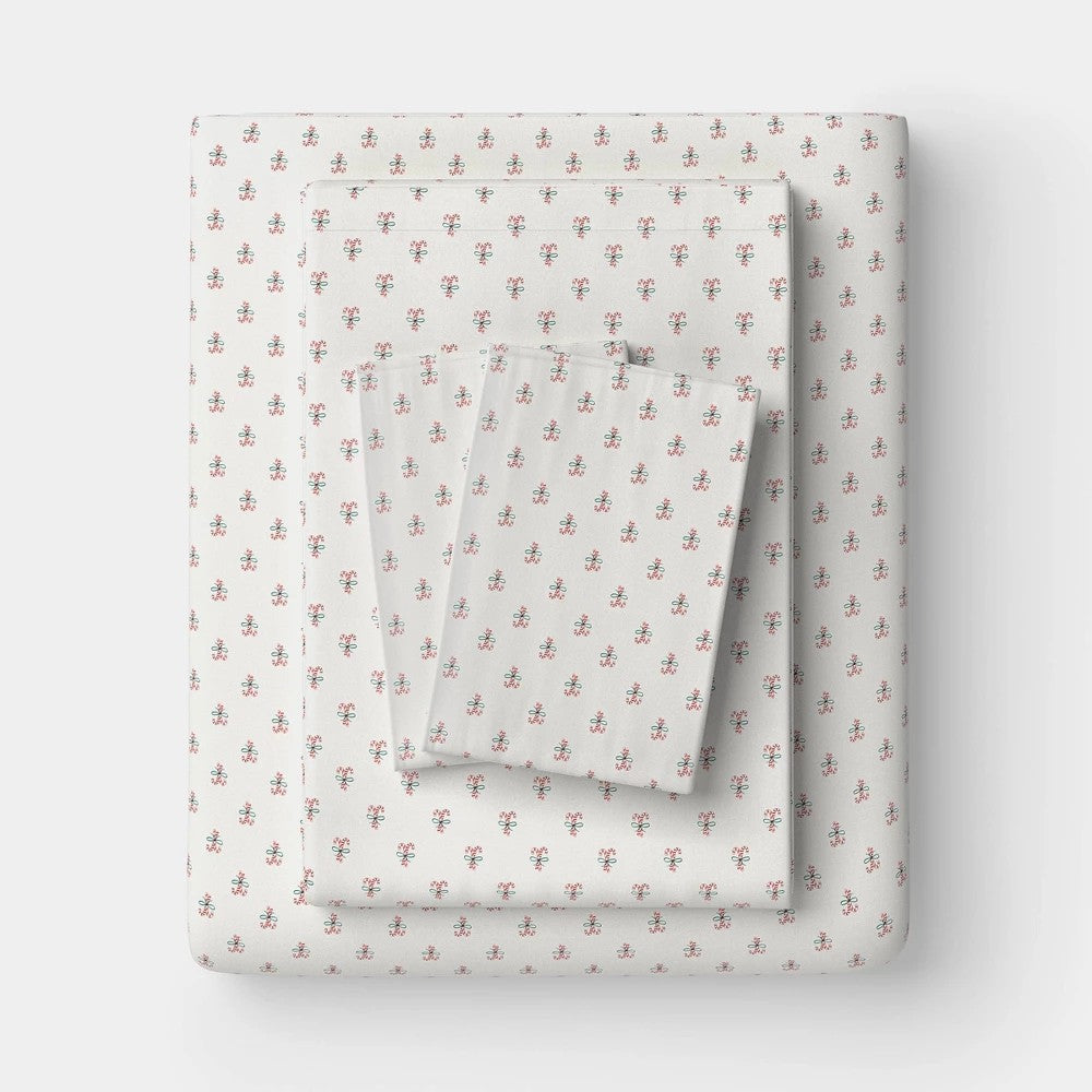 King Christmas Holiday Flannel Sheet Set Candy Canes - Wondershop - *Bedding