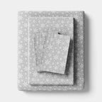 King Christmas Cotton Sateen Sheet Set Gray Snowflake - Wondershop - *Bedding