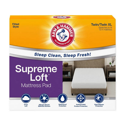 Arm & Hammer Twin/Twin XL Supreme Loft Mattress Pad - *Bedding