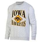 NCAA Iowa Hawkeyes Men's Crew Neck Fleece Ash Sweatshirt - S