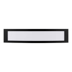 Woodbury 24 in. 1-Light Brushed Nickel LED Vanity Light with Extra Matte Black Trim 2700K-5000K