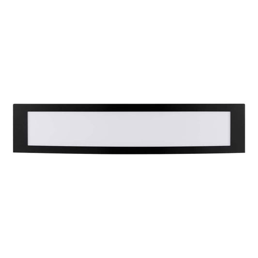 Woodbury 24 in. 1-Light Brushed Nickel LED Vanity Light with Extra Matte Black Trim 2700K-5000K