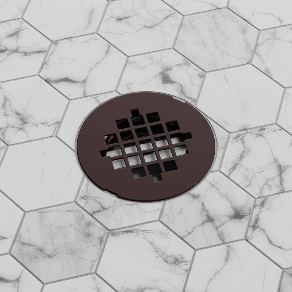 SlimLine 2 in. Round Shower Drain, Oil Rubbed Bronze