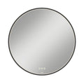 Artika Romy 28 in. W X 28 in. H 3CCT Round Wall Bathroom Anti-Fog Vanity Mirror with Black Frame