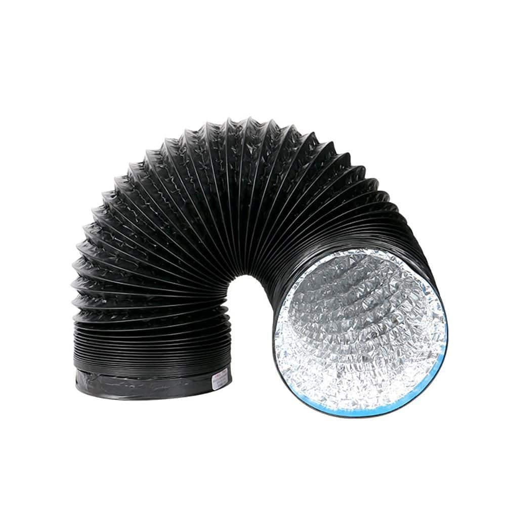 4 in. X 25 Ft. Fire-Rated Flexible Aluminum Duct for HVAC Ventilation-High Temp Resistance & Easy Installation