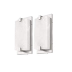 JAZAVA Panish Marble 12.6 in. 1 Light Brushed Nickel LED Vanity Light with Dimmable Feature 2 PK