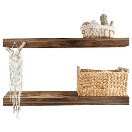 Vision Home Acacia Floating Shelves 24" (Set of 2)