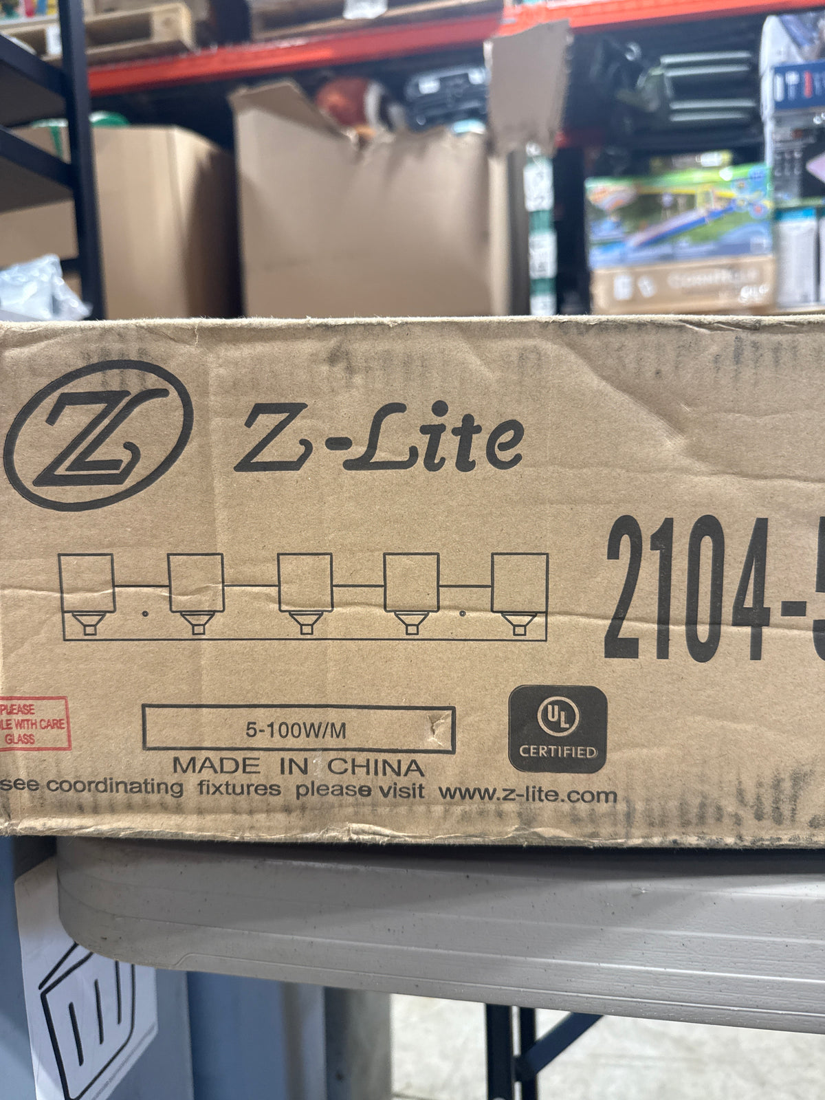 Z-Lite Quube 38 Inch 5 Light Bath Vanity Light Quube - 2104-5V - Transitional