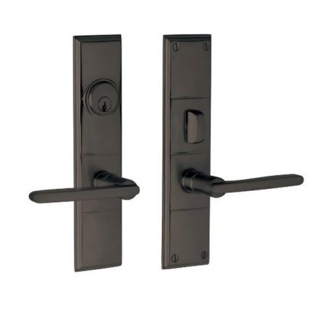 Baldwin 6973.ENTR Houston Single Cylinder Mortise Handleset Trim Set, Oil Rubbed Bronze
